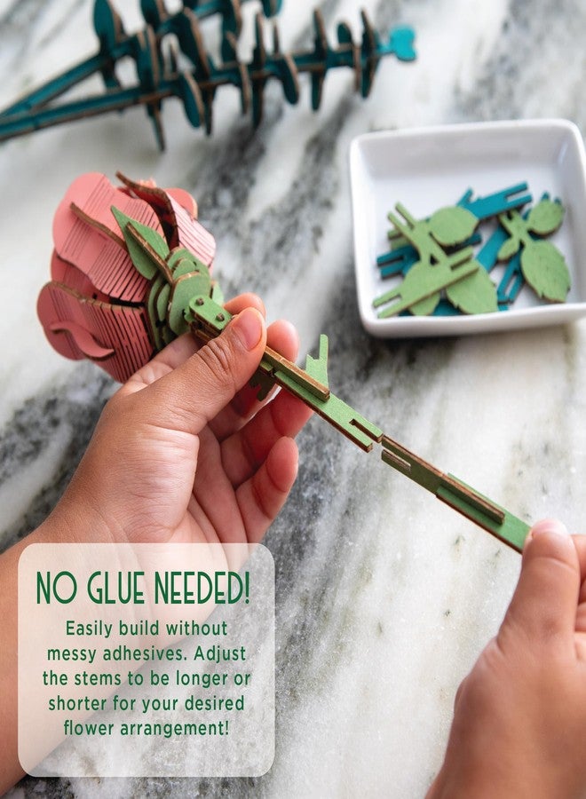 MindWare Bloomscapes Blossom Bouquet Wooden Flower Building Kit - Ages 8 and Up - Image 5